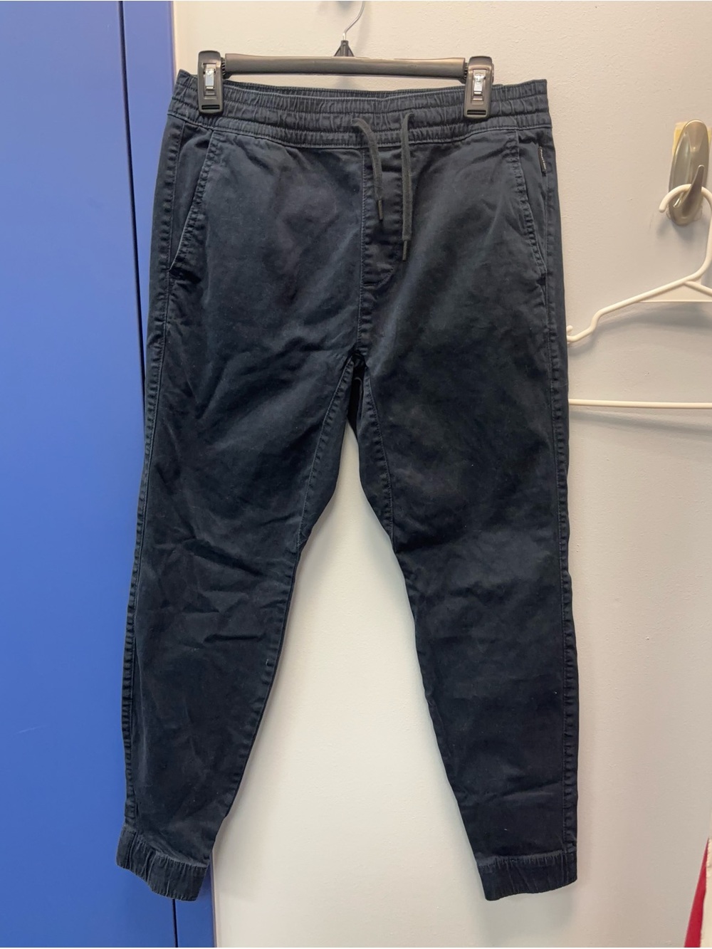 Hollister Men's Dark Navy Drawstring Joggers